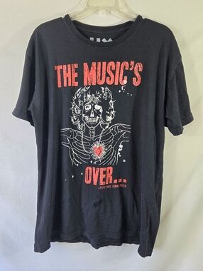 Thrashed HX Future Heretics Men's Black "The Music's Over" T-shirt Size XL